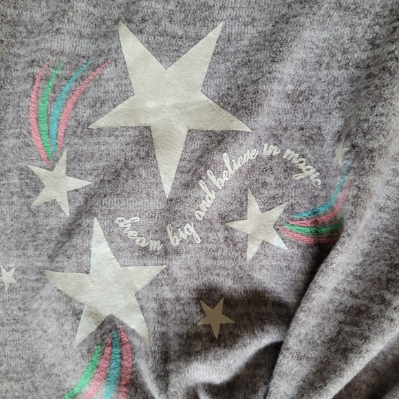 Belle du Jour girls size L unicorn and sequin sweatshirt with hoodie - Picture 5 of 9